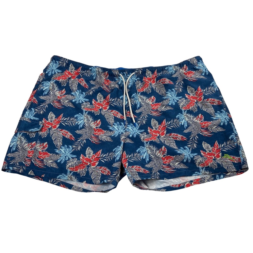 Tommy‎ Bahama Mens Swim Trunks 4XLB Draw String Elastic Waist Lined Beachy